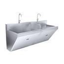 64 x 24-1/2 x 28 in. Wall Mount Healthcare Sink in Brushed Stainless Steel