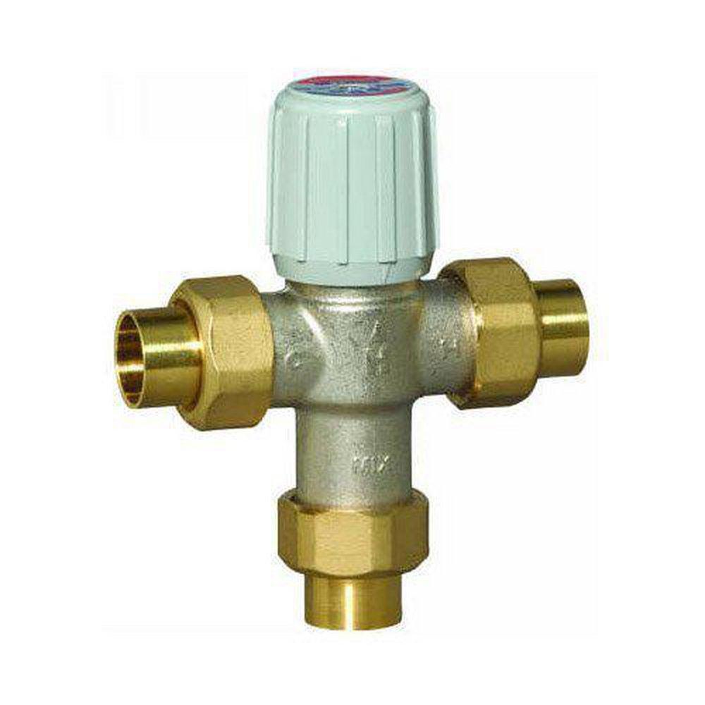 Just Manufacturing Chrome Plated Sweat Union Thermostatic Valve 