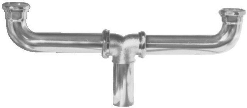 Just Manufacturing Polished Chrome Threaded Connected Waste Assembly in Stainless Steel 