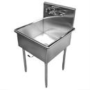 Just Manufacturing Brushed Steel *CVR* SB-124-2 *SCULL SINK W/ LEGS 
