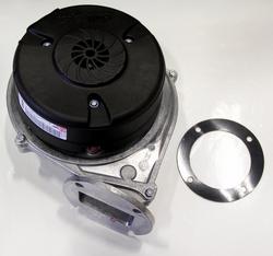 Combustible Blower in Black|Polished Chrome