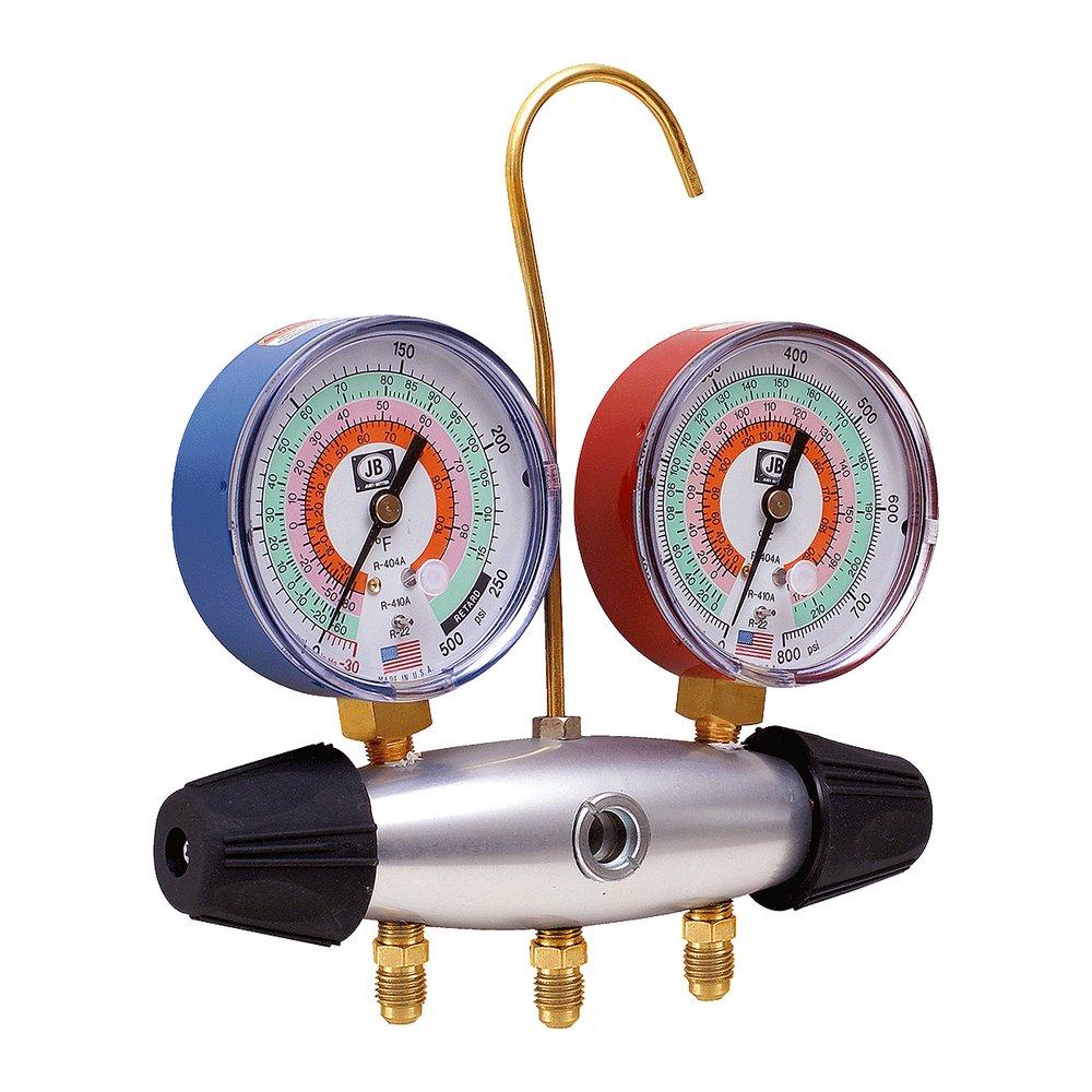 JB Industries Valve Manifold with 3-1/8 in. Glow in the Dark Gauges 