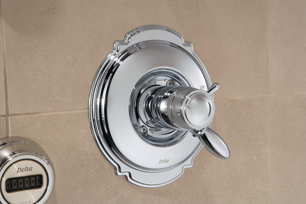Delta Faucet Stainless Single Handle Shower Faucet Trim Only 
