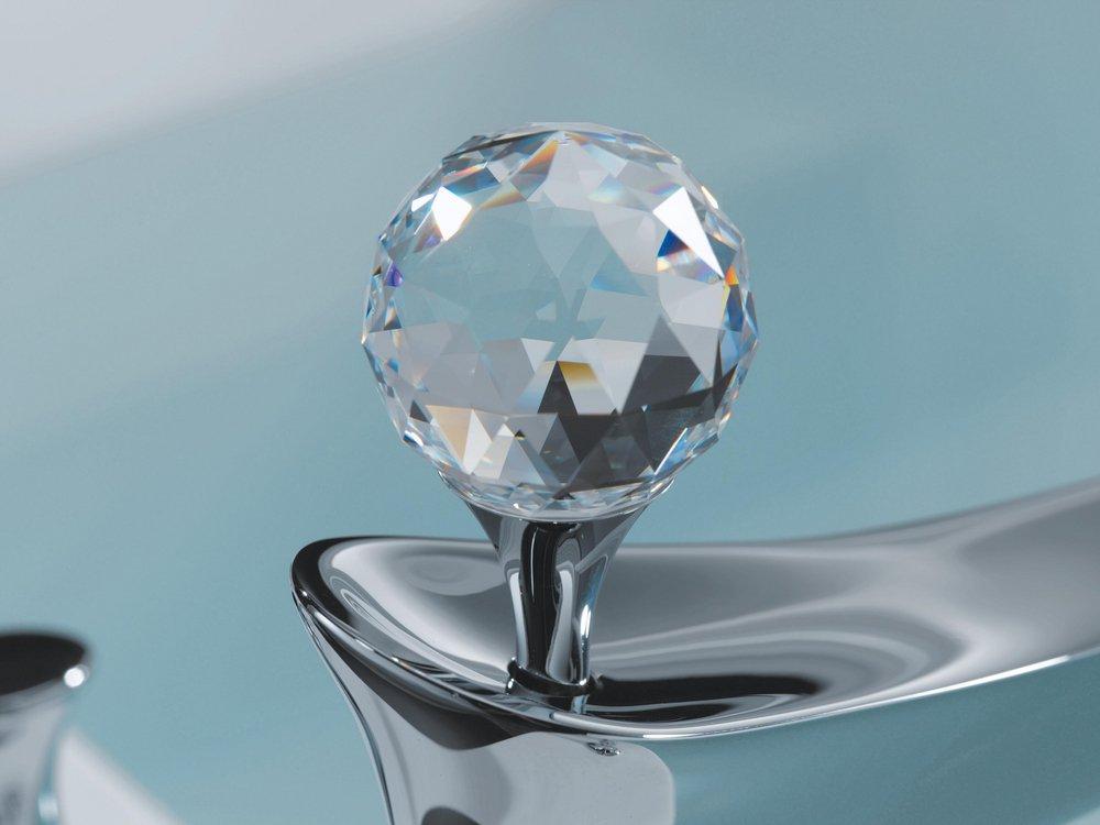 Brizo Chrome Crystal Finial for Roman Tub Faucets 