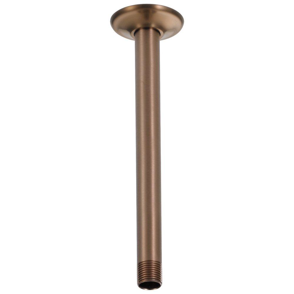 Brizo Brilliance Brushed Bronze 1/2 x 2-3/8 x 10 in. NPT Solid Brass Shower Arm and Flange 