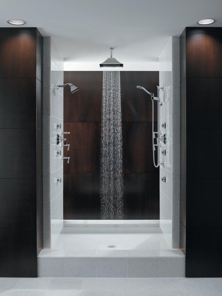 Brizo Brilliance Brushed Nickel 1/2 x 2-3/8 x 6 in. NPT Solid Brass Shower Arm and Flange 