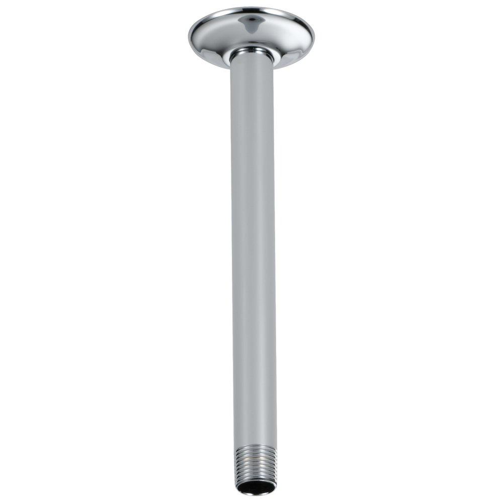 Brizo Chrome 1/2 x 2-3/8 x 10 in. NPT Solid Brass Shower Arm and Flange 