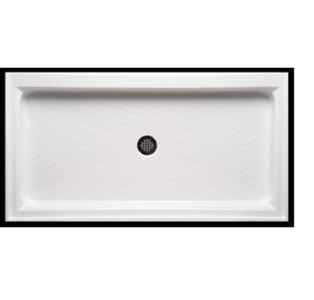 Americh Corporation White 48 x 34 in. Acrylic Single Threshold Shower Base with Center Drain 
