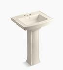 23 x 20 in. Rectangular Pedestal Sink with Base in Almond