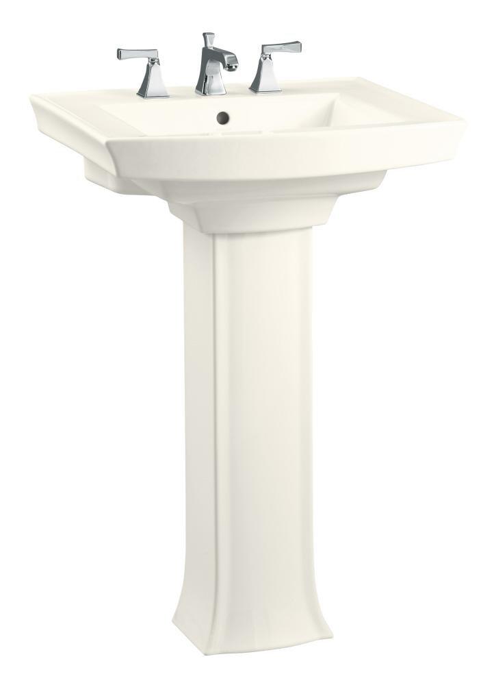 KOHLER Biscuit 3-Hole Pedestal Lavatory Archer 