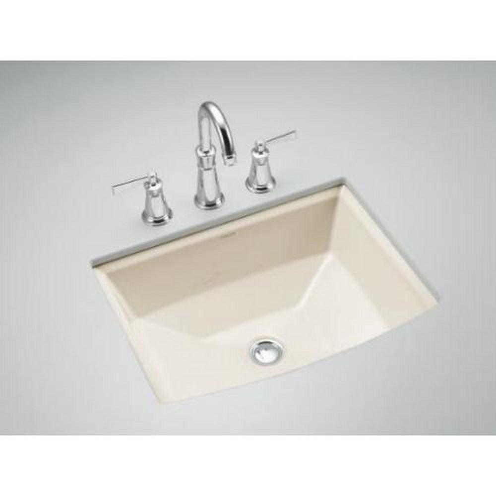 KOHLER Biscuit Undermount Bathroom Sink with Overflow 