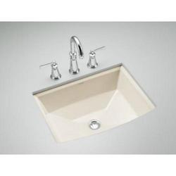19-7/8 in. Undermount Rectangular Vitreous China Bathroom Sink in Biscuit