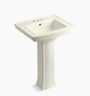 23 x 20 in. Rectangular Pedestal Sink with Base in Biscuit