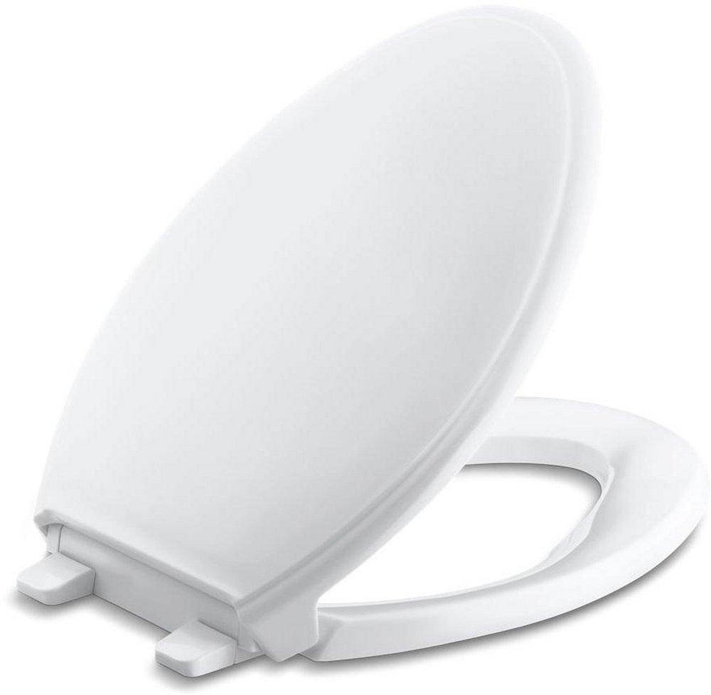 KOHLER White Elongated Closed Front Toilet Seat 