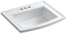 22-5/8 in. Drop-in Rectangular Vitreous China Bathroom Sink in White