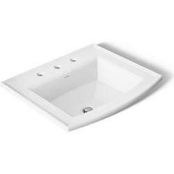 22-5/8 in. Drop-in Rectangular Vitreous China Bathroom Sink in White