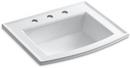 22-5/8 in. Drop-in Rectangular Vitreous China Bathroom Sink in White