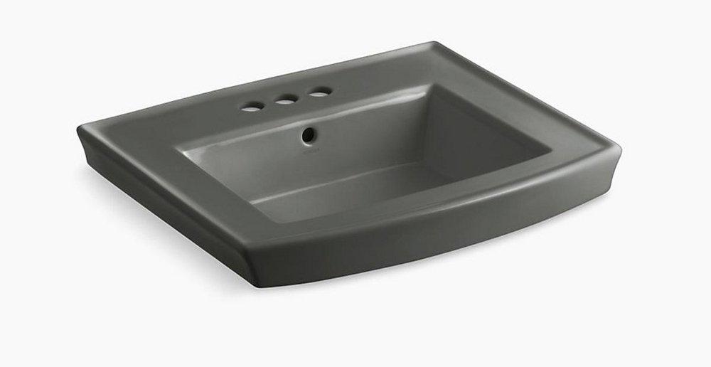 KOHLER Thunder&trade; Grey Pedestal Vessel 