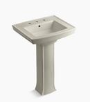 23 x 20 in. Rectangular Pedestal Sink with Base in Sandbar