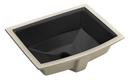KOHLER Black Black&trade; Undermount Bathroom Sink with Overflow 