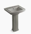 23 x 20 in. Rectangular Pedestal Sink with Base in Cashmere