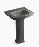 KOHLER Thunder&trade; Grey 3-Hole Pedestal Lavatory Archer 