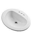 Drop-In Oval Lavatory Sink with 4 in. Centerset Faucet in Bone