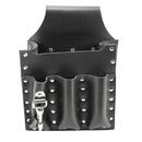 Klein Tools Black 7 x 2-1/2 in. Leather Tool Pouch 6 Pocket 
