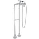 8 gpm Floor Mount Exposed Tub Filler with Double Cross Handle in Polished Chrome