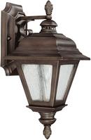 13-3/4 in. 100W 1-Light Outdoor Wall Fixture in Burnished Bronze