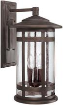 Capital Lighting Burnished Bronze 20-1/4 in. 60W 3-Light Outdoor Wall Fixture 