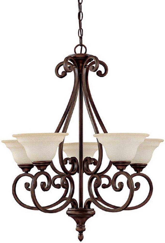 Capital Lighting Burnished Bronze 5 Light 60 W Medium Chandelier 