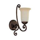 100 W 15-1/4 in. 1-Light Medium Wall Sconce in Burnished Bronze