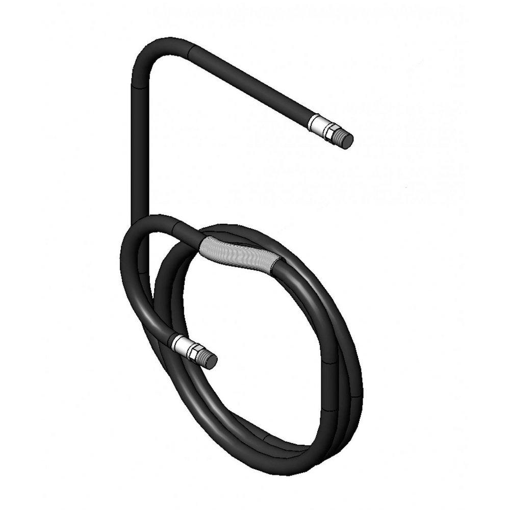 T&S Brass Black 3/8 in. MNPT Hose Assembly in Black 