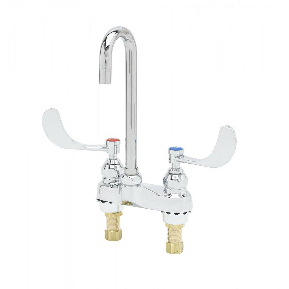 T&S Brass Polished Chrome Two Handle Bathroom Sink Faucet 