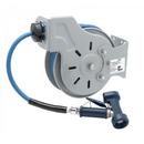 T&S Brass Steel 3/8 in. Open Hose Reel with Rear Trigger Water Gun in Epoxy Coated Steel 