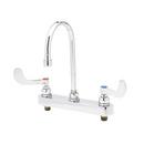 T&S Brass Chrome Plated Two Wristblade Handle Deck Mount Service Faucet
