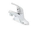 T&S Brass Polished Chrome 2 gpm 2 Hole Deck Mount Metering Lavatory Faucet with Single Lever Handle 