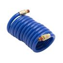 T&S Brass Blue Polyurethane Pet Grooming Coiled Hose in Blue 