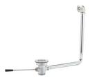 T&S Brass Chrome Plated Lever Waste Valve with Overflow Accessory 