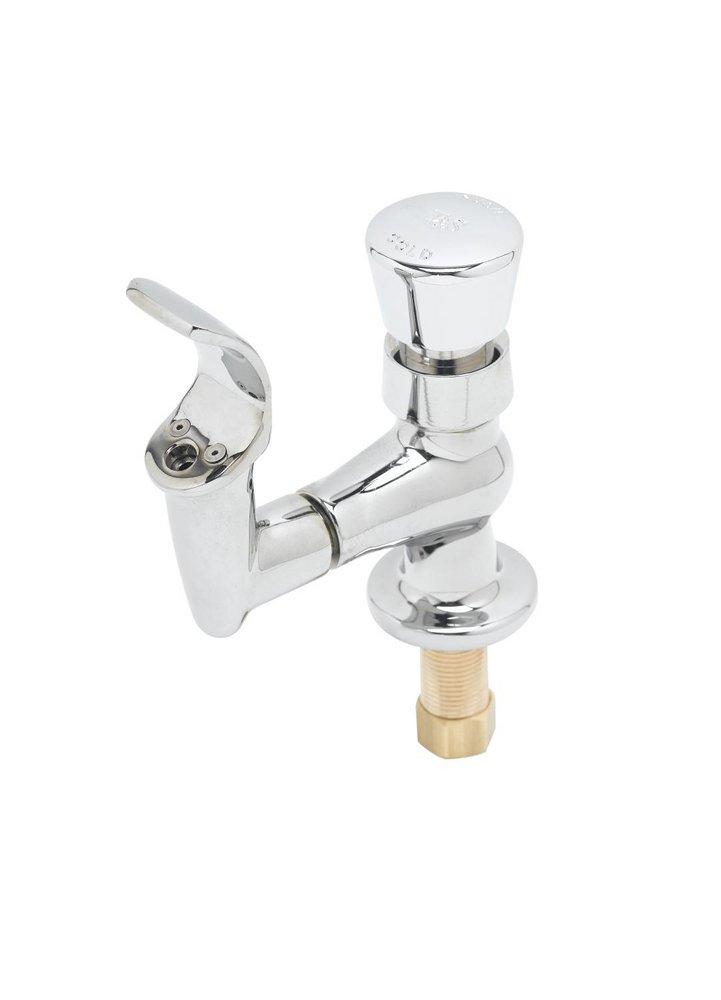 T&S Brass Polished Chrome Deckmount Push Button Handle Bubbler 