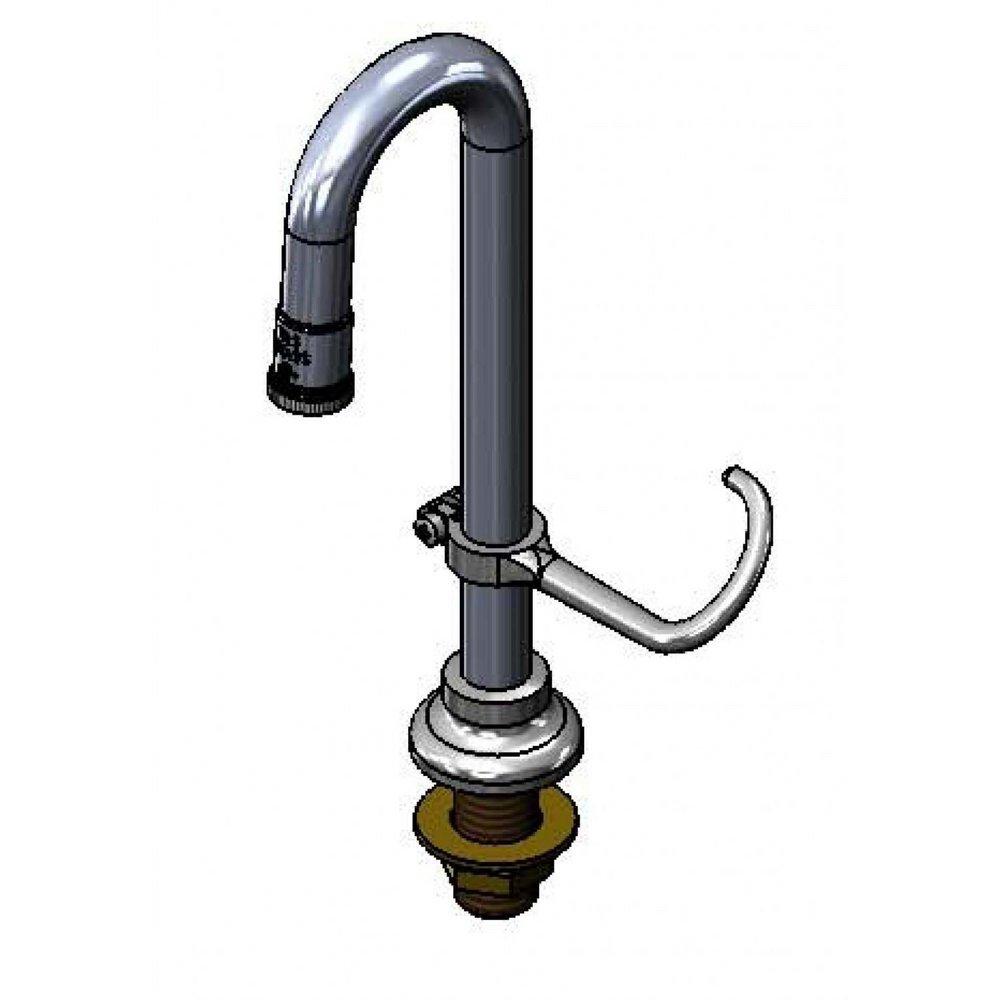 Dummy Rigid Gooseneck, Deck Mount, Full-Flow Outlet, Finger Hook 