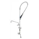 T&S Brass Polished Chrome 0.65 gpm 1 Hole Deck Mount Pre-Rinse Faucet with Triple Lever Handle 