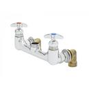T&S Brass Polished Chrome Faucet Base with Double Cross Handle 