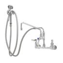 Spray Assembly, Wall Mount Base, 8" Centers, 8" Add-On Faucet, Angled Valve, VB Hose