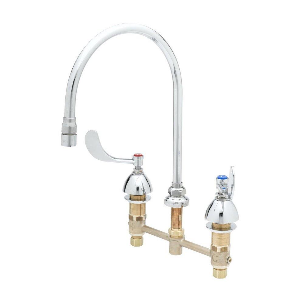 T&S Brass Polished Chrome Lavatory Faucet 