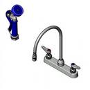 T&S Brass Chrome 2.53 gpm Pet Grooming Faucet Spray with Double Lever Handle 