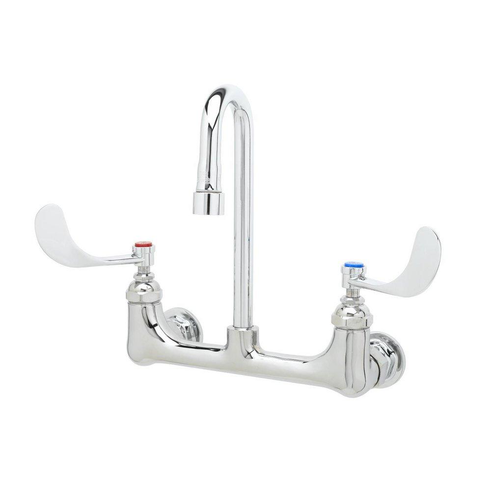 T&S Brass Polished Chrome Wall Mount Faucet 