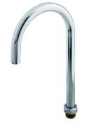 T&S Brass Chrome 8 in. Swivel Gooseneck Plain Tip Spout 