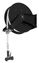T&S Brass Black 3/4 in. Open Hose Reel with Rear Trigger Water Gun in Coated Steel 